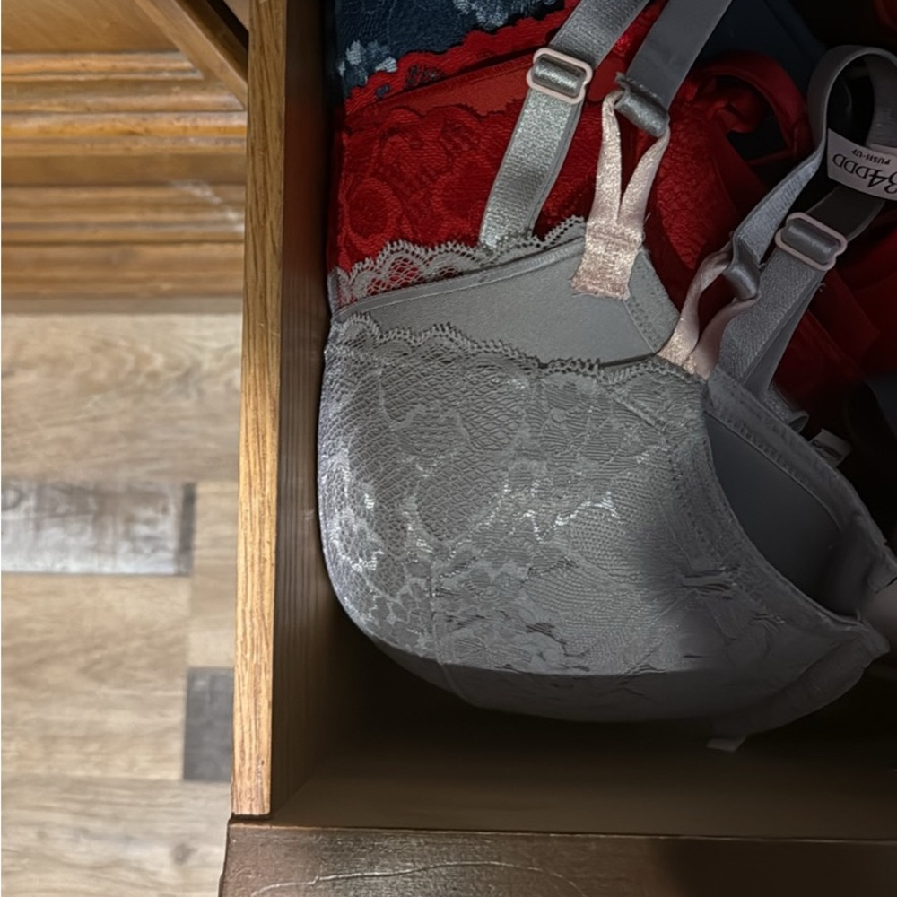 Victoria's Secret Red and Gray Lace Organizer